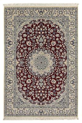 Alfombra Persa - Nain - Real - 218 x 156 cm - rojo oscuro