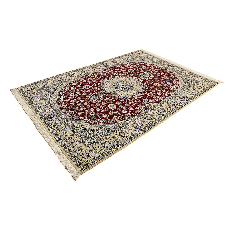 Alfombra Persa - Nain - Real - 218 x 156 cm - rojo oscuro