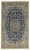 Alfombra Persa - Nain - Real - 202 x 125 cm - azul oscuro