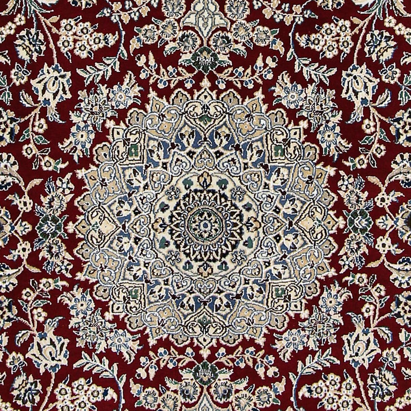 Alfombra Persa - Nain - Real - 248 x 148 cm - rojo oscuro