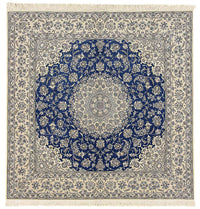 Alfombra Persa - Nain - Real cuadrado  - 250 x 250 cm - azul