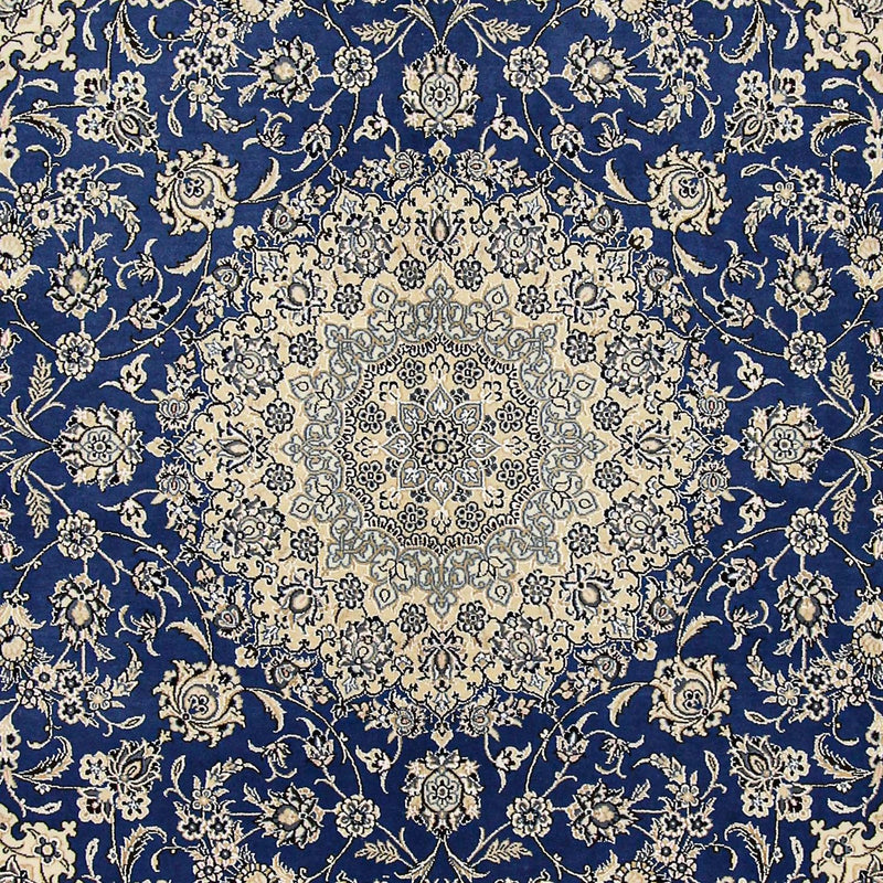 Alfombra Persa - Nain - Real cuadrado  - 250 x 250 cm - azul