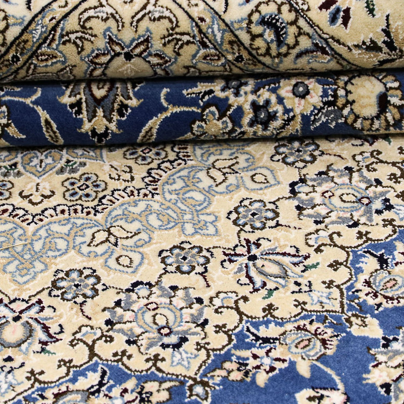 Alfombra Persa - Nain - Real cuadrado  - 250 x 250 cm - azul