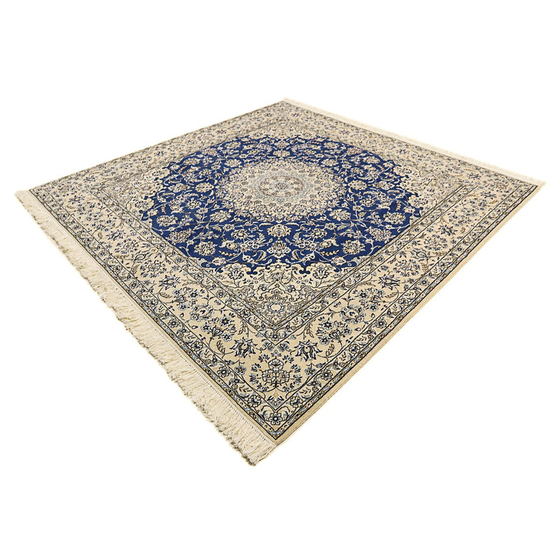 Alfombra Persa - Nain - Real cuadrado  - 250 x 250 cm - azul