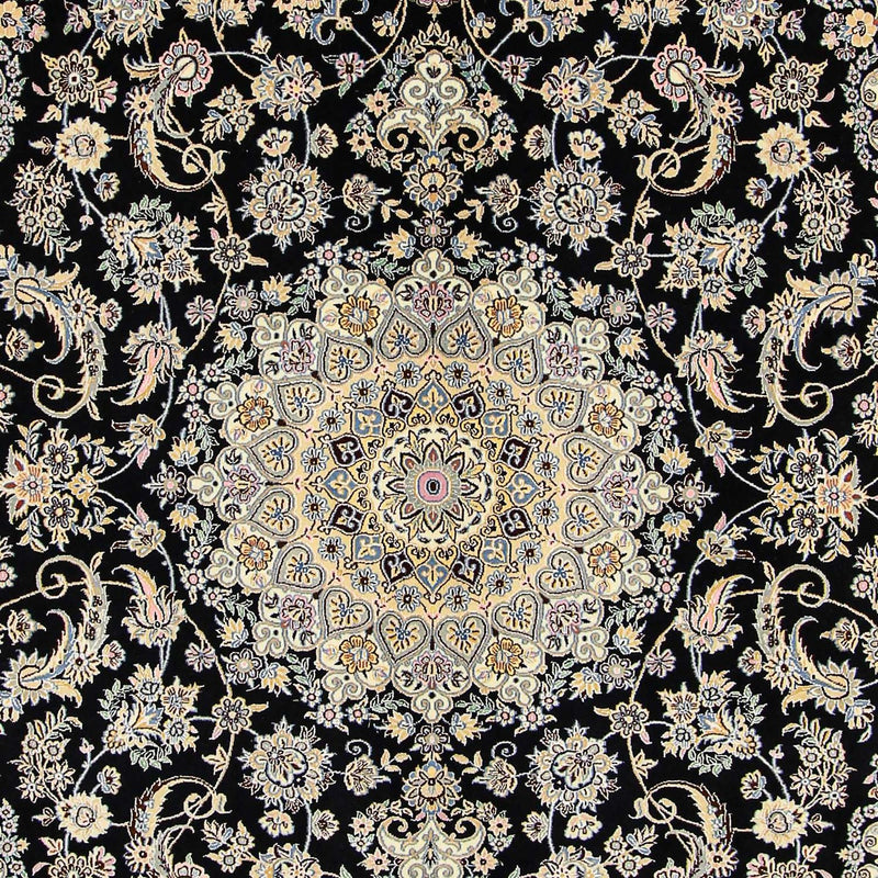Alfombra Persa - Nain - Real - 350 x 254 cm - azul oscuro