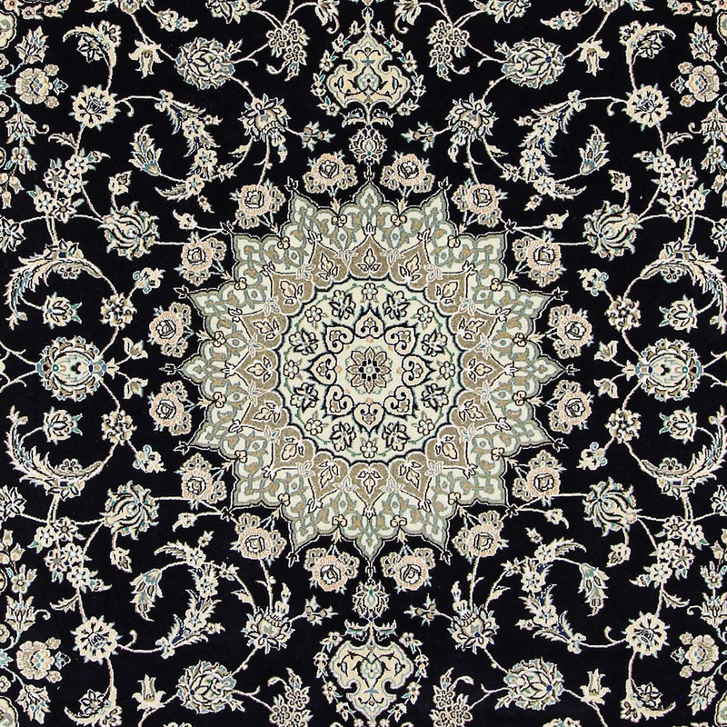 Alfombra Persa - Nain - Real - 345 x 246 cm - azul oscuro
