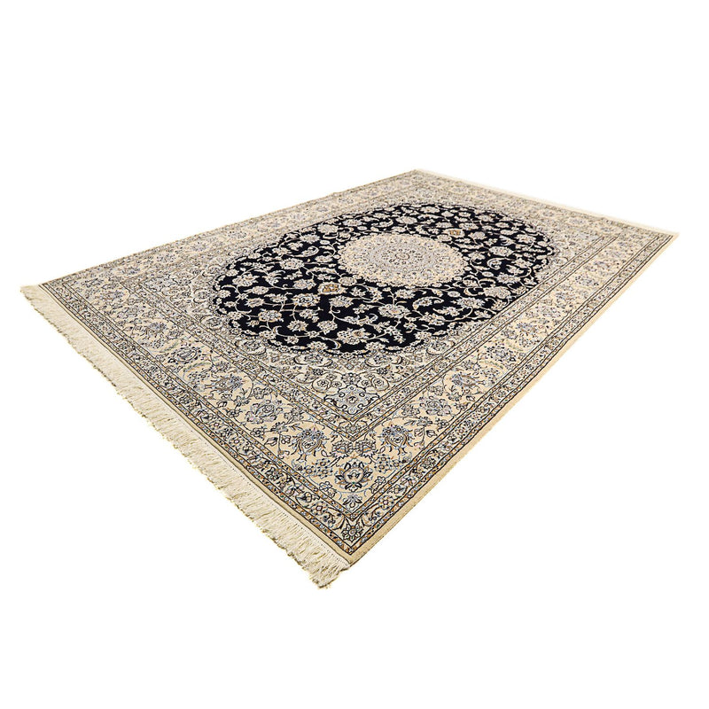 Alfombra Persa - Nain - Real - 359 x 252 cm - azul oscuro