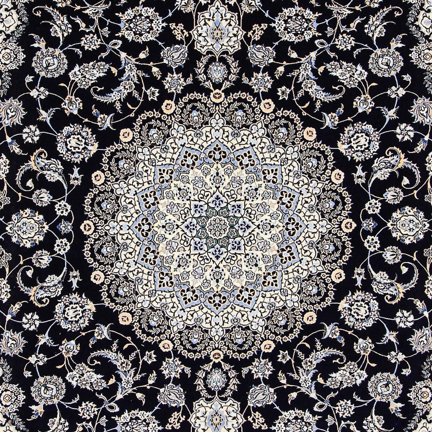 Alfombra Persa - Nain - Prima - 360 x 250 cm - azul oscuro