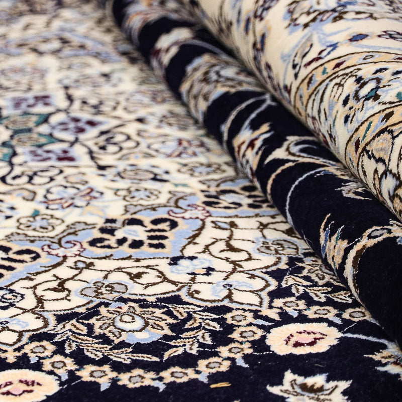 Alfombra Persa - Nain - Prima - 360 x 250 cm - azul oscuro