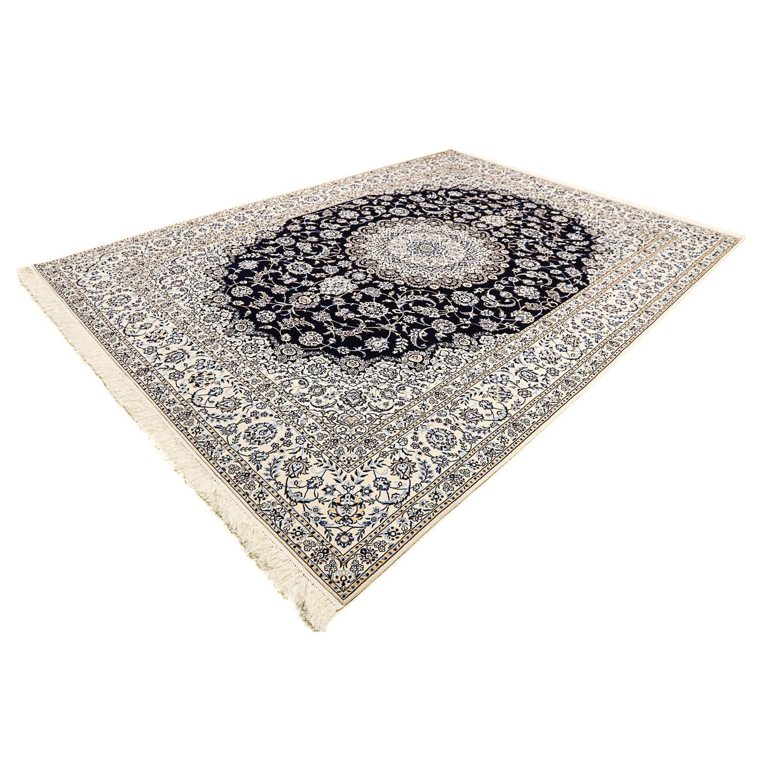 Alfombra Persa - Nain - Prima - 360 x 250 cm - azul oscuro