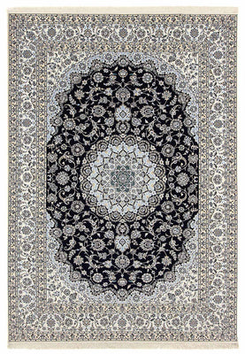 Alfombra Persa - Nain - Prima - 358 x 254 cm - azul oscuro