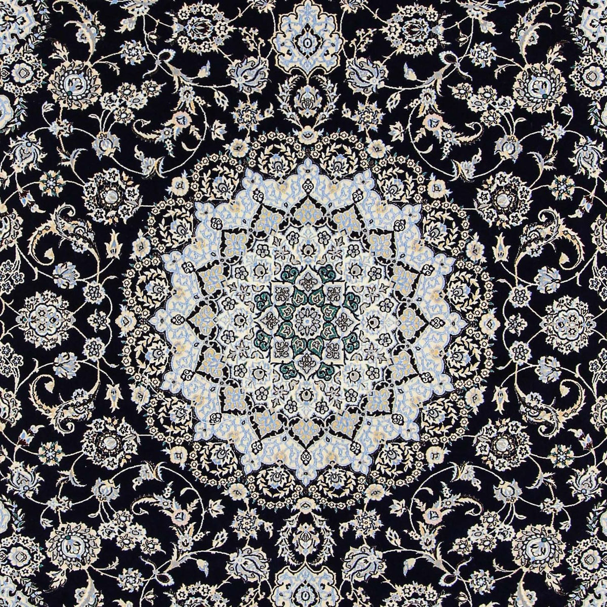 Alfombra Persa - Nain - Prima - 358 x 254 cm - azul oscuro