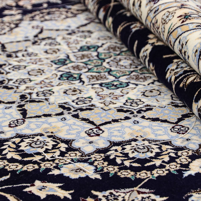 Alfombra Persa - Nain - Prima - 358 x 254 cm - azul oscuro