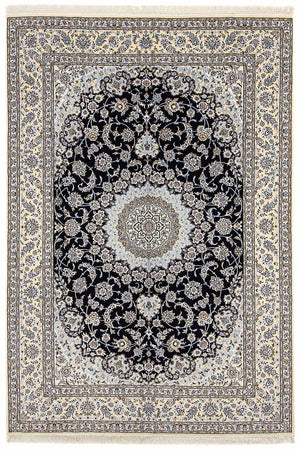 Alfombra Persa - Nain - Real - 356 x 248 cm - azul oscuro