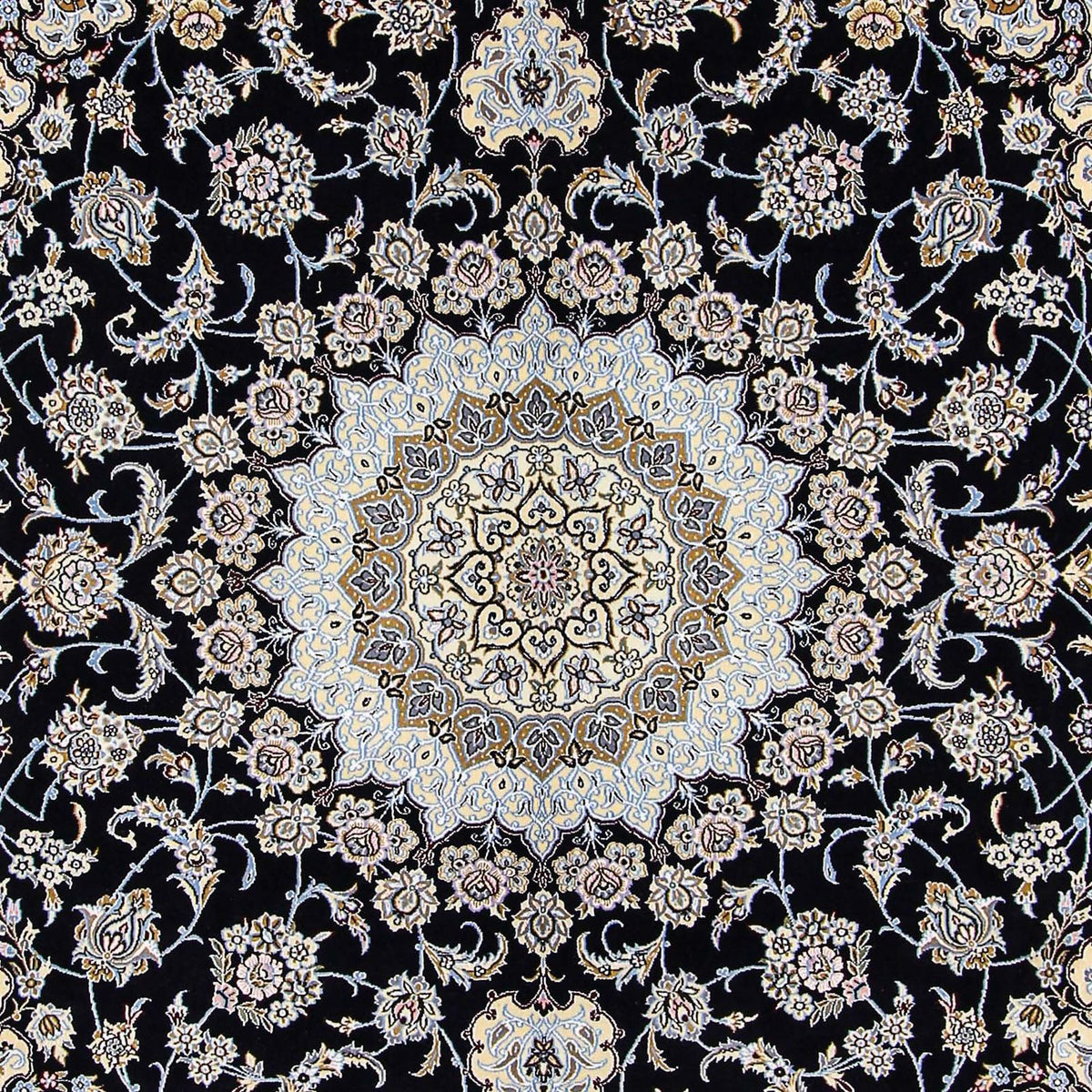 Alfombra Persa - Nain - Real - 356 x 248 cm - azul oscuro