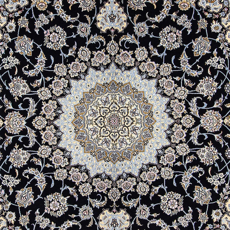 Alfombra Persa - Nain - Real - 356 x 248 cm - azul oscuro
