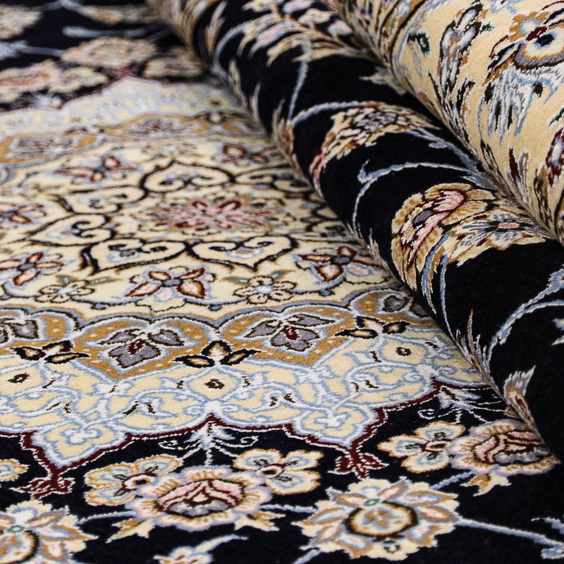 Alfombra Persa - Nain - Real - 356 x 248 cm - azul oscuro
