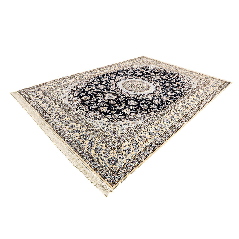 Alfombra Persa - Nain - Real - 356 x 248 cm - azul oscuro