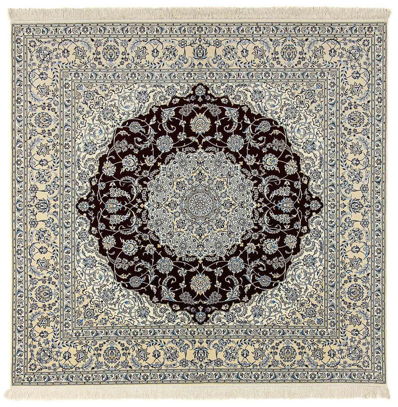Alfombra Persa - Nain - Prima cuadrado  - 260 x 252 cm - azul oscuro