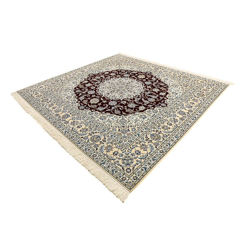 Alfombra Persa - Nain - Prima cuadrado  - 260 x 252 cm - azul oscuro