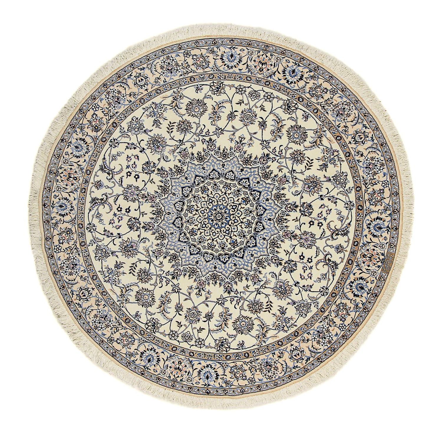 Alfombra Persa - Nain - Prima redondo  - 200 x 200 cm - beige