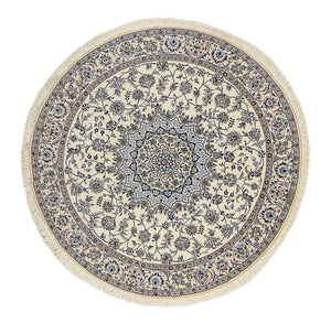 Alfombra Persa - Nain - Prima redondo  - 200 x 200 cm - beige
