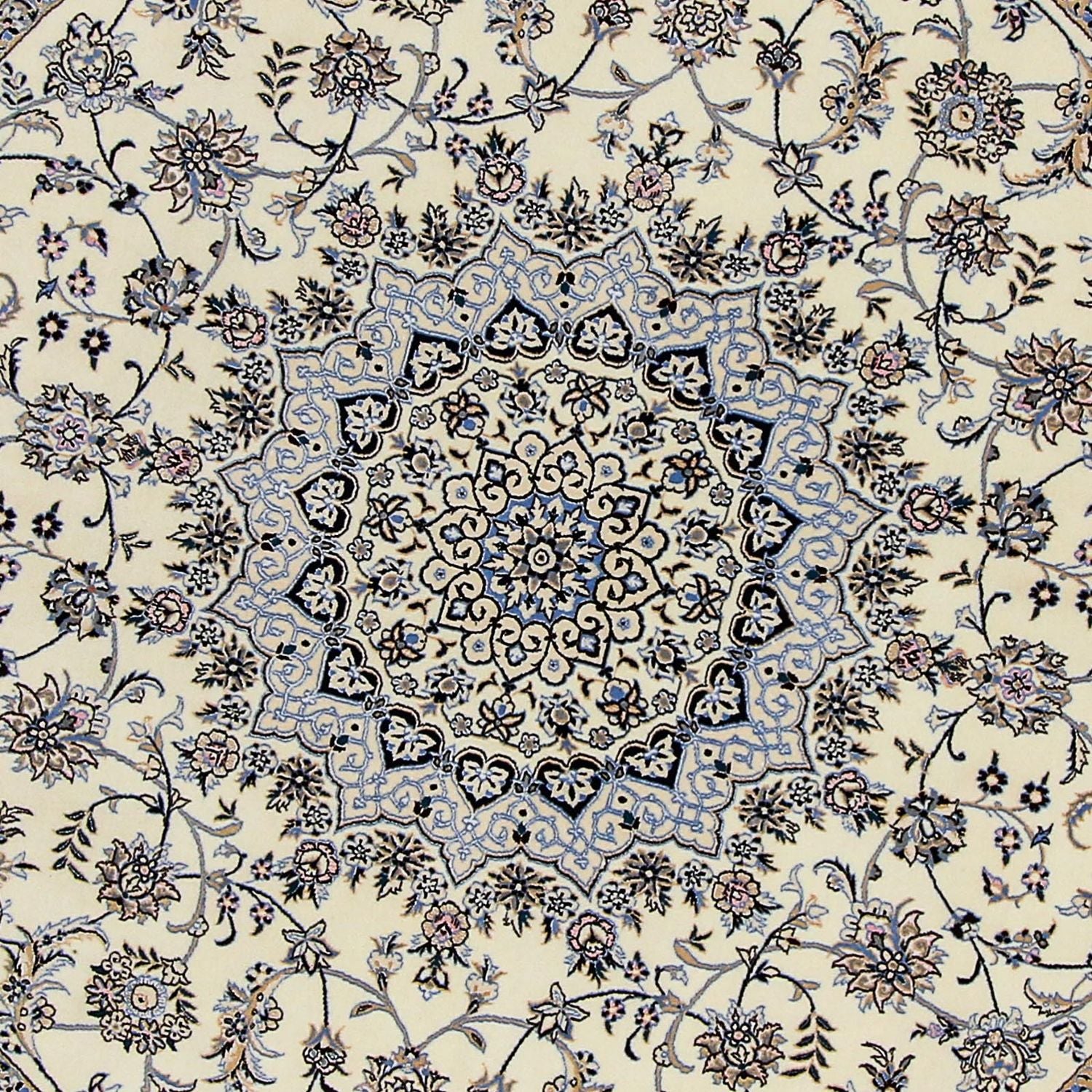 Alfombra Persa - Nain - Prima redondo  - 200 x 200 cm - beige