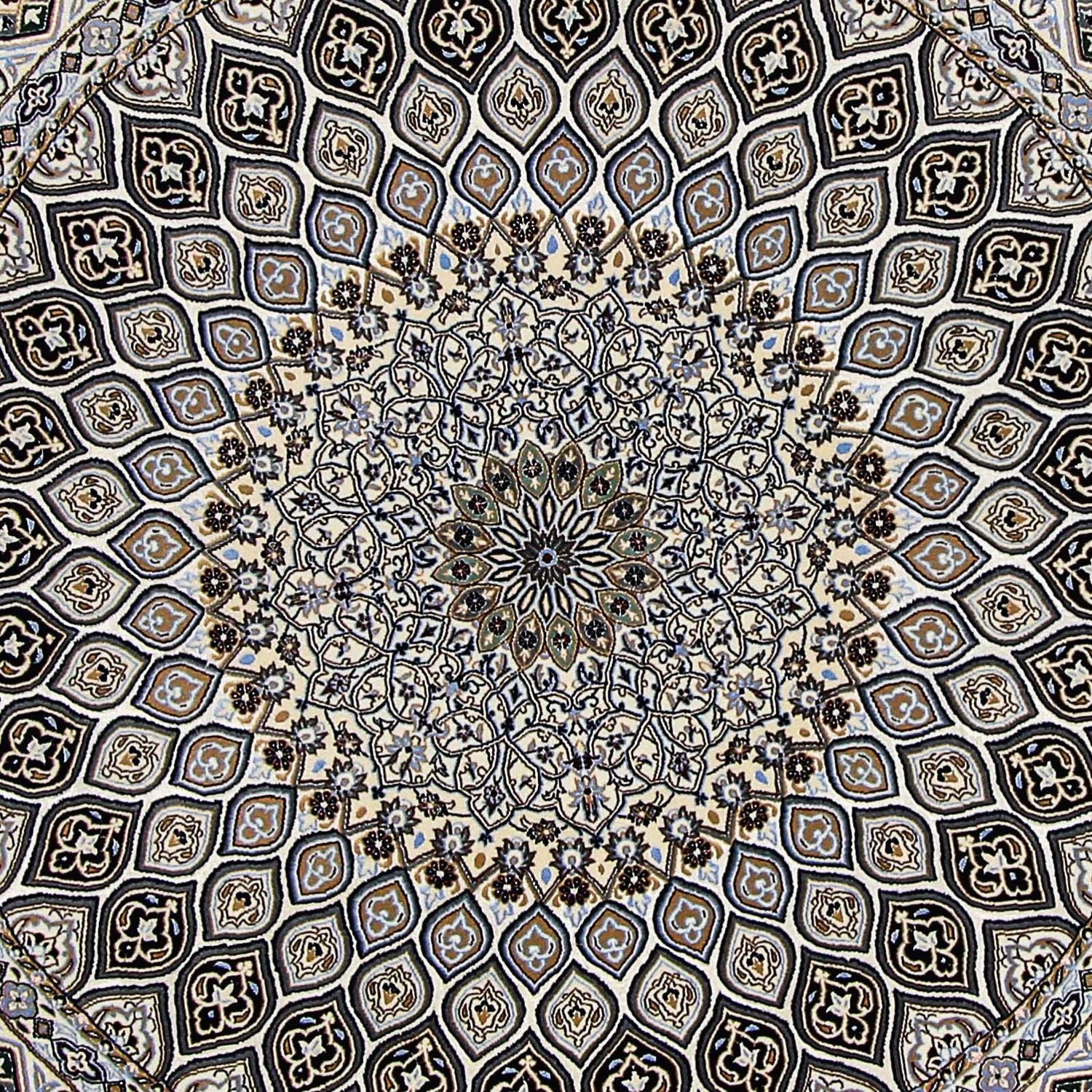Alfombra Persa - Nain - Prima redondo  - 200 x 200 cm - beige