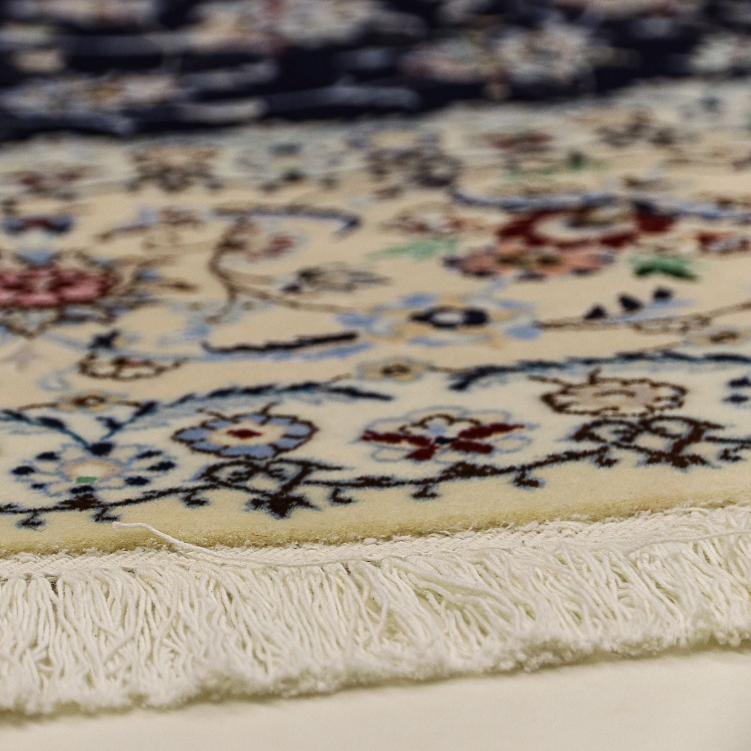 Alfombra Persa - Nain - Prima redondo  - 250 x 250 cm - azul oscuro