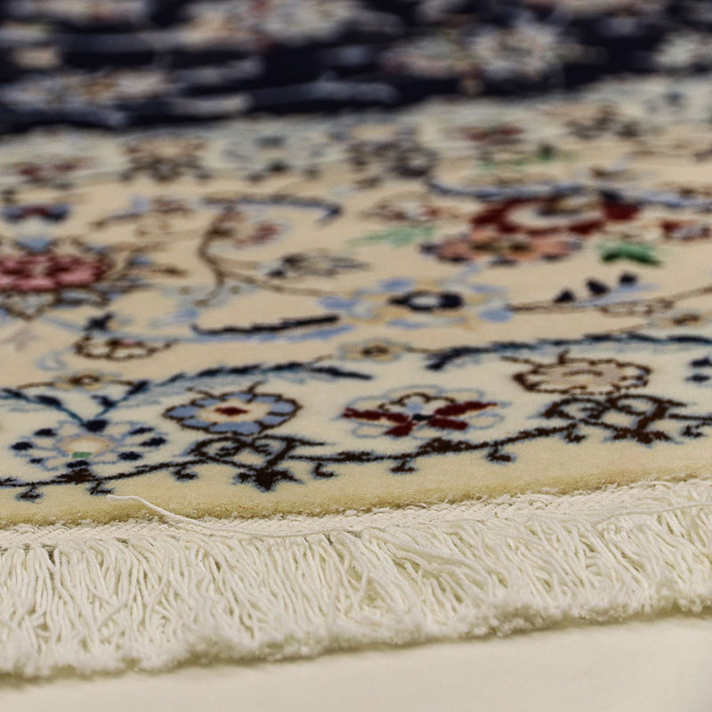 Alfombra Persa - Nain - Prima redondo  - 250 x 250 cm - azul oscuro