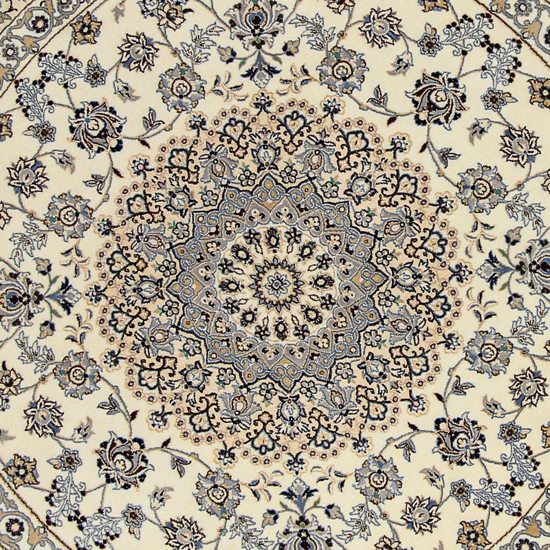Alfombra Persa - Nain - Real redondo  - 200 x 200 cm - beige