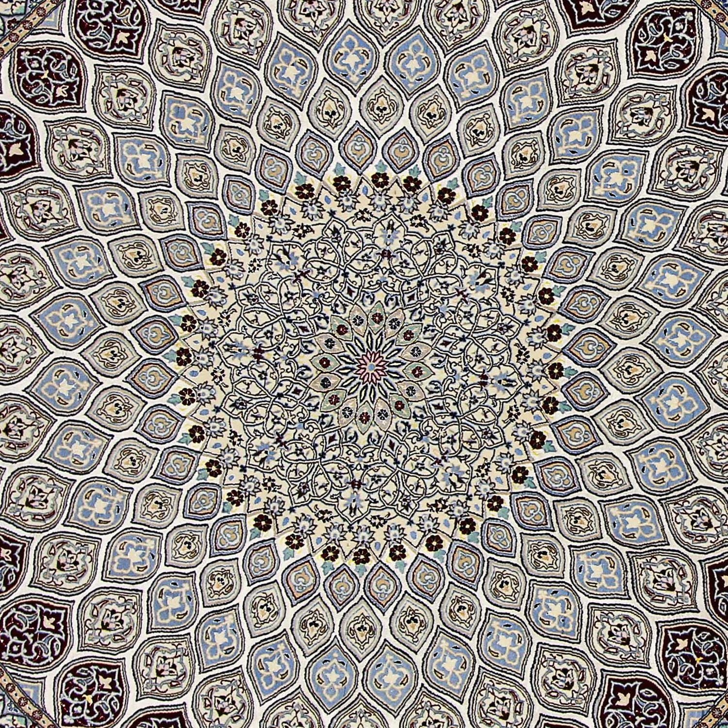 Alfombra Persa - Nain - Prima redondo  - 250 x 250 cm - beige