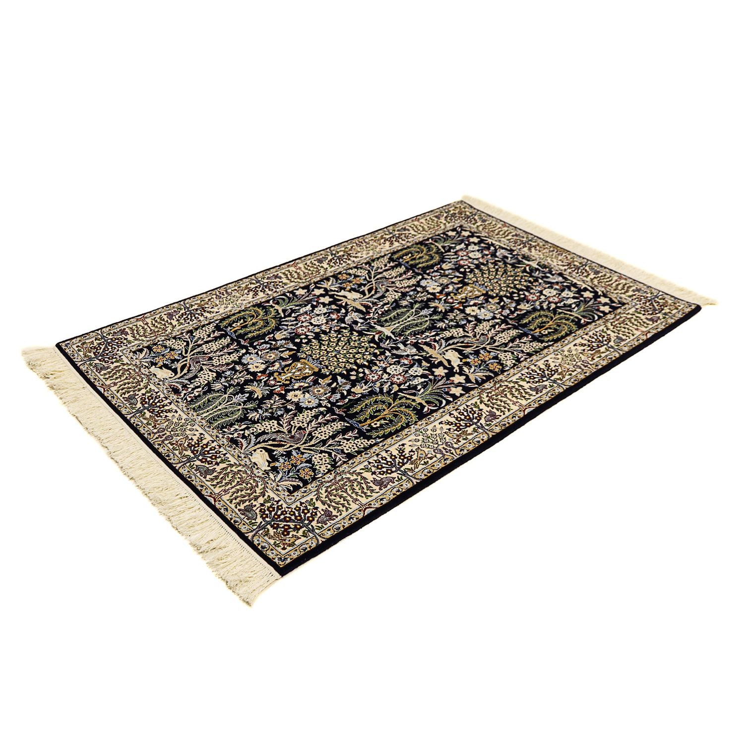 Alfombra Persa - Nain - Prima - 157 x 100 cm - azul oscuro