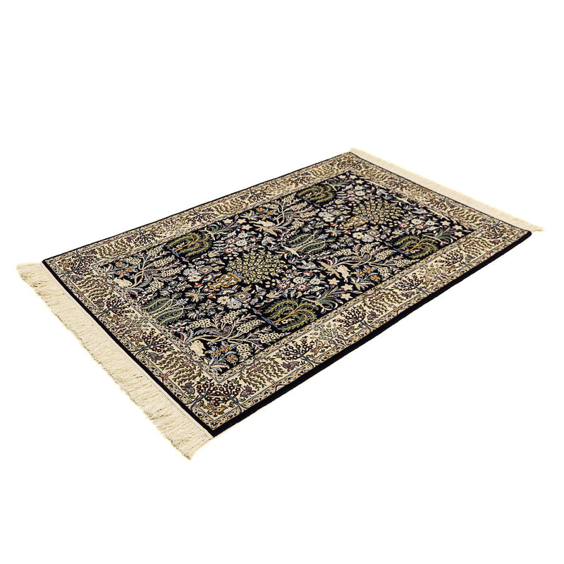 Alfombra Persa - Nain - Prima - 157 x 100 cm - azul oscuro