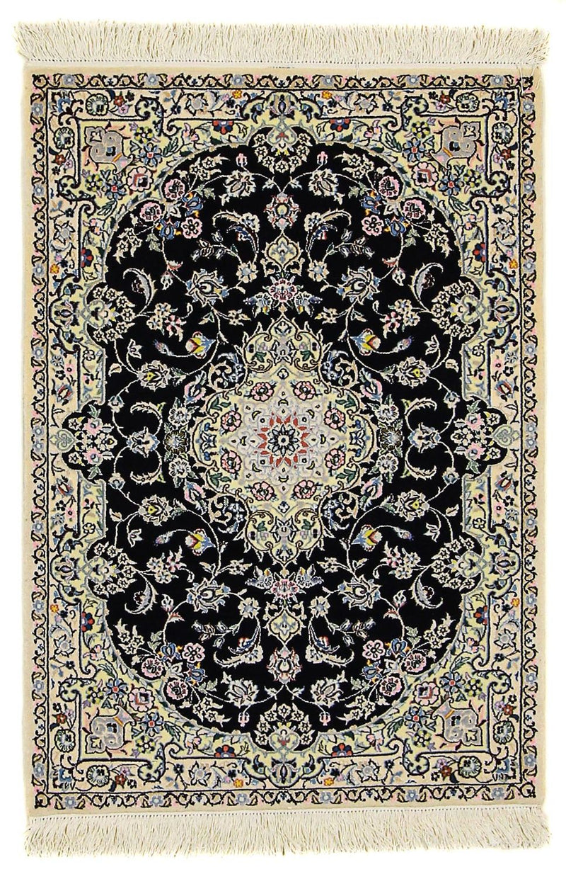 Alfombra Persa - Nain - Prima - 117 x 80 cm - azul oscuro