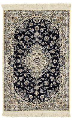 Alfombra Persa - Nain - Prima - 123 x 80 cm - azul oscuro