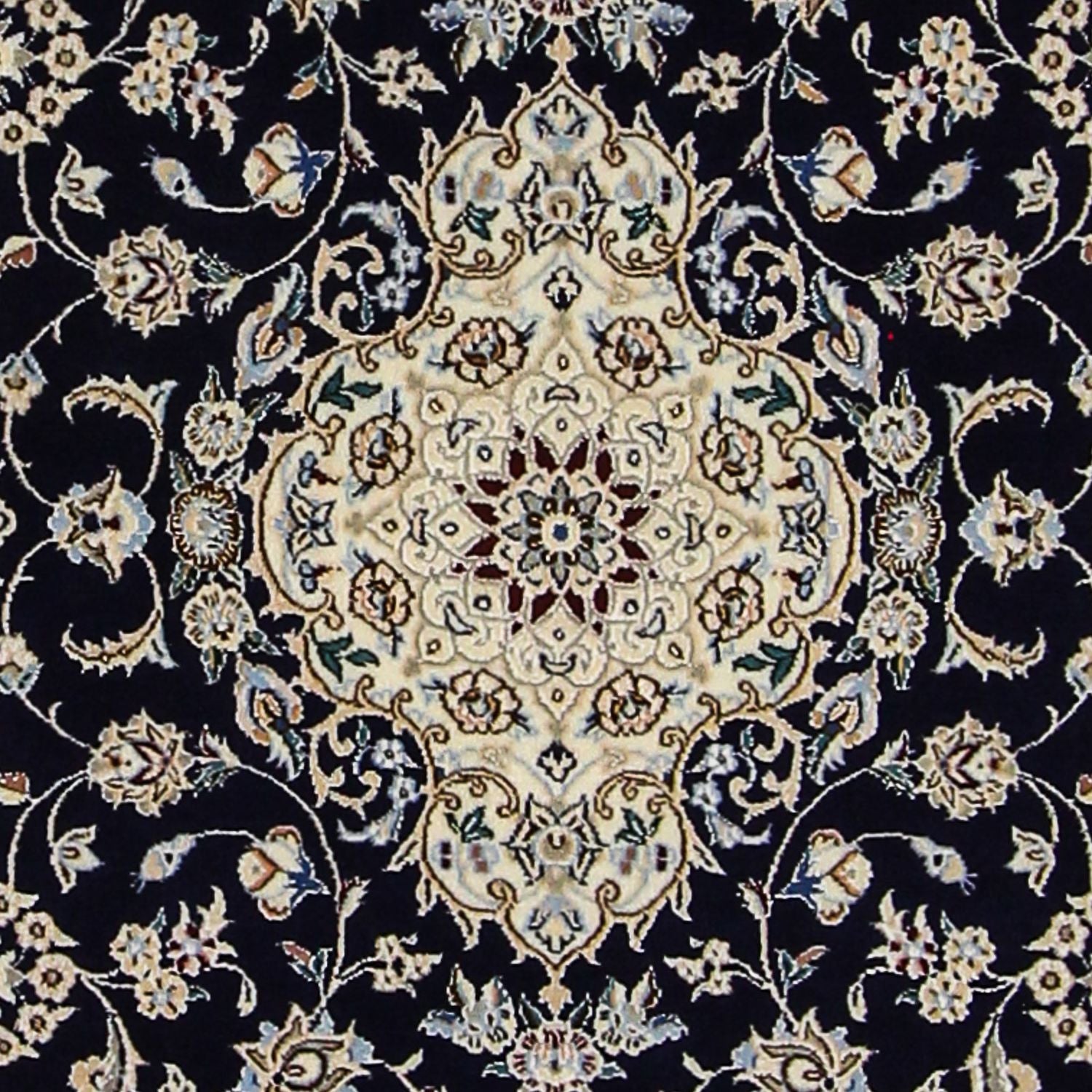 Alfombra Persa - Nain - Prima - 123 x 80 cm - azul oscuro