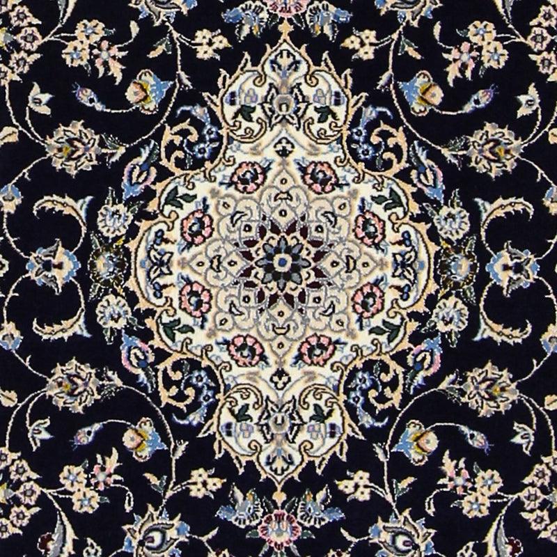 Alfombra Persa - Nain - Prima - 123 x 83 cm - azul oscuro