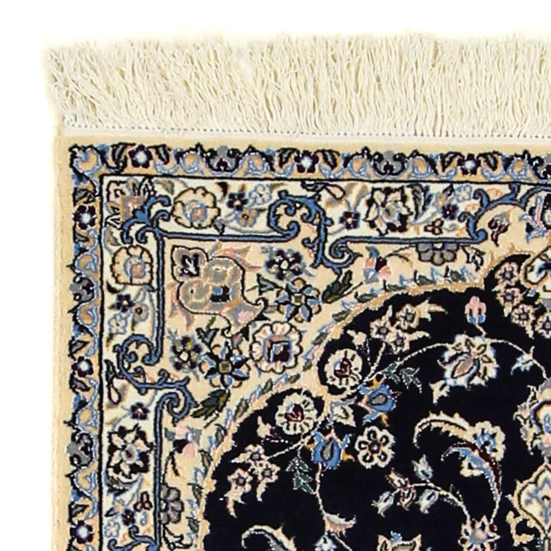 Alfombra Persa - Nain - Prima - 123 x 83 cm - azul oscuro