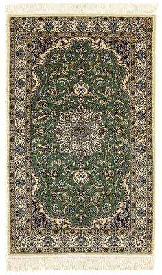 Alfombra Persa - Nain - Prima - 155 x 100 cm - verde oscuro
