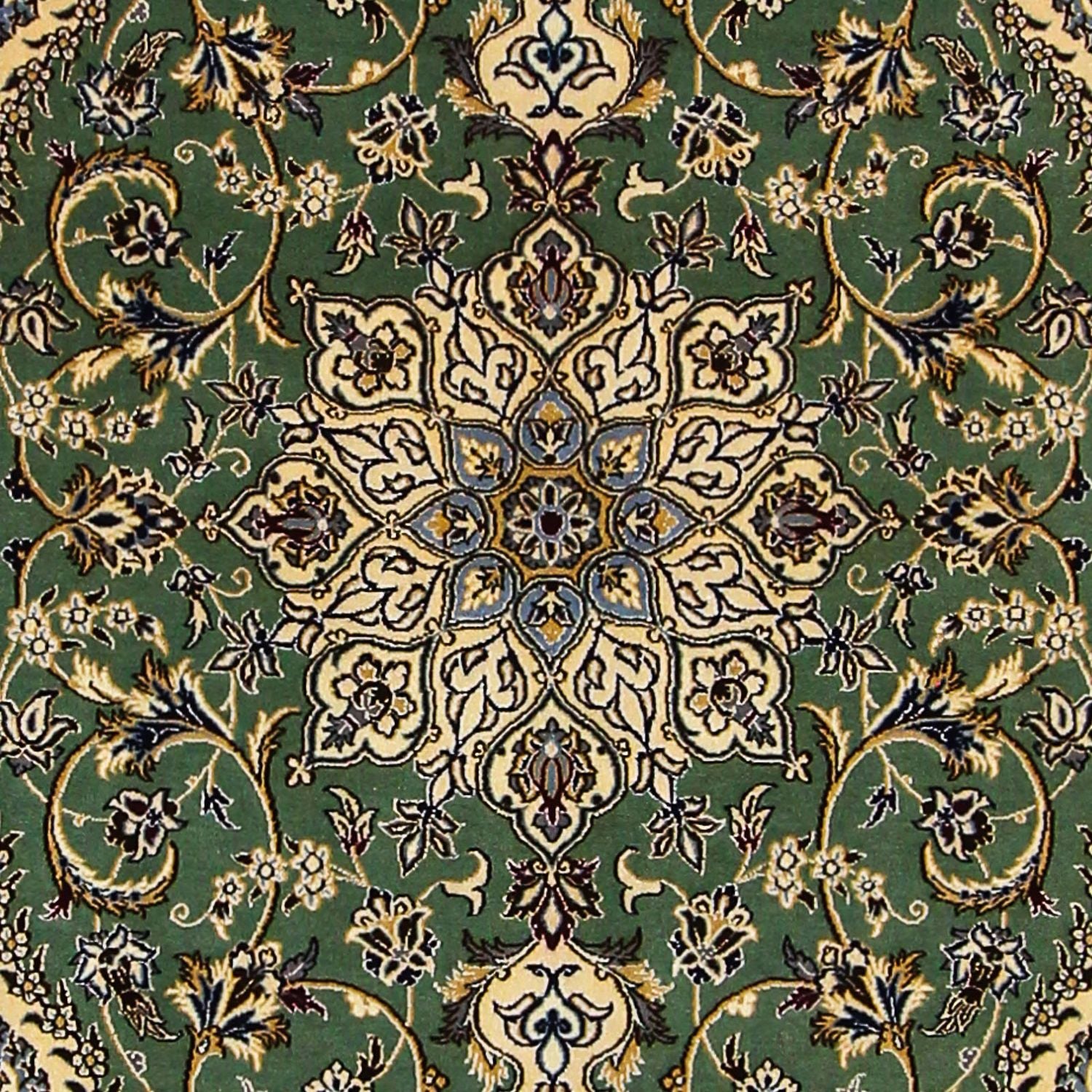Alfombra Persa - Nain - Prima - 155 x 100 cm - verde oscuro