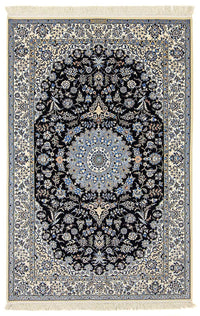 Alfombra Persa - Nain - Prima - 200 x 130 cm - azul oscuro