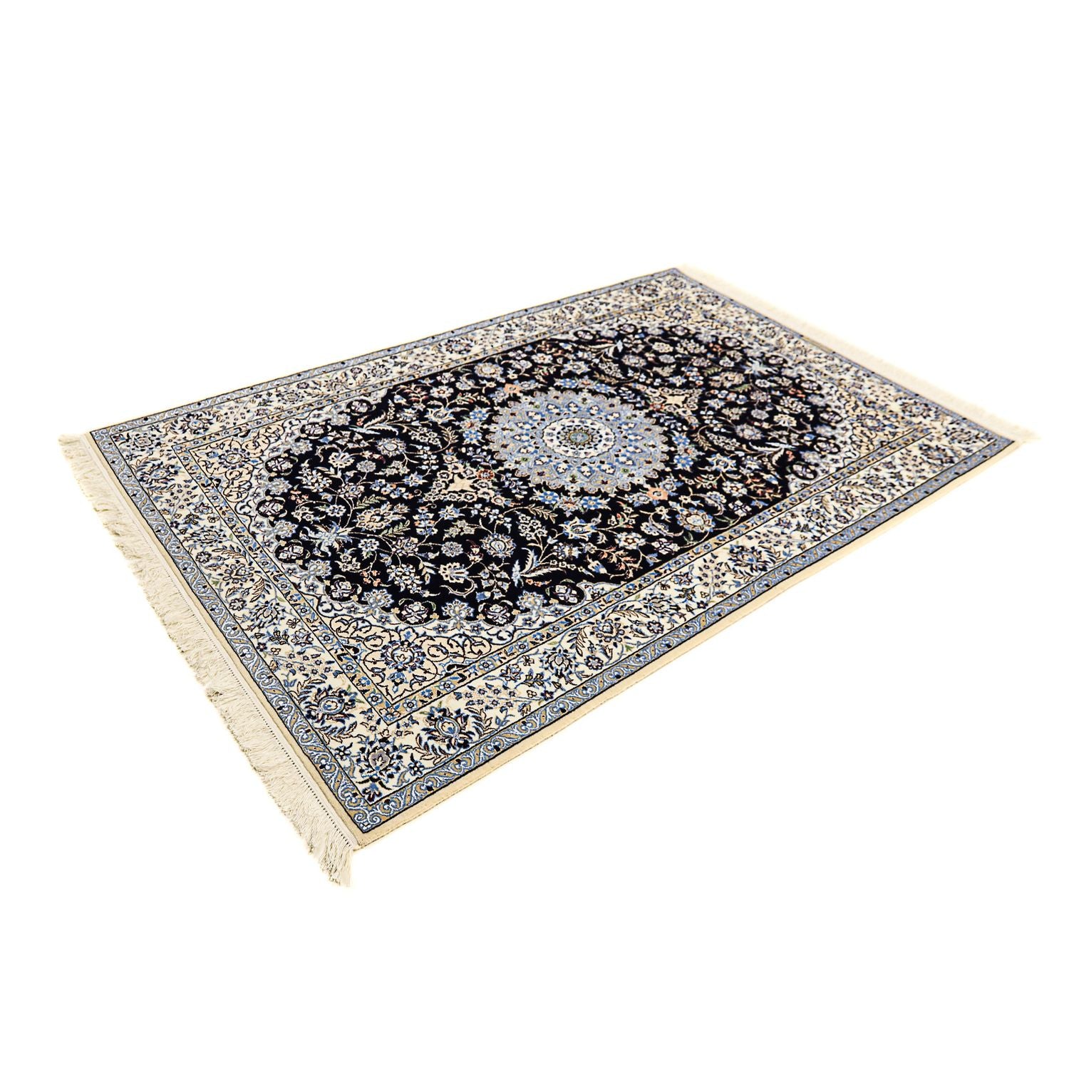 Alfombra Persa - Nain - Prima - 200 x 130 cm - azul oscuro