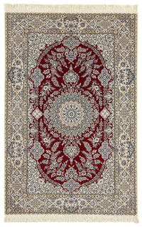 Alfombra Persa - Nain - Prima - 197 x 128 cm - rojo oscuro