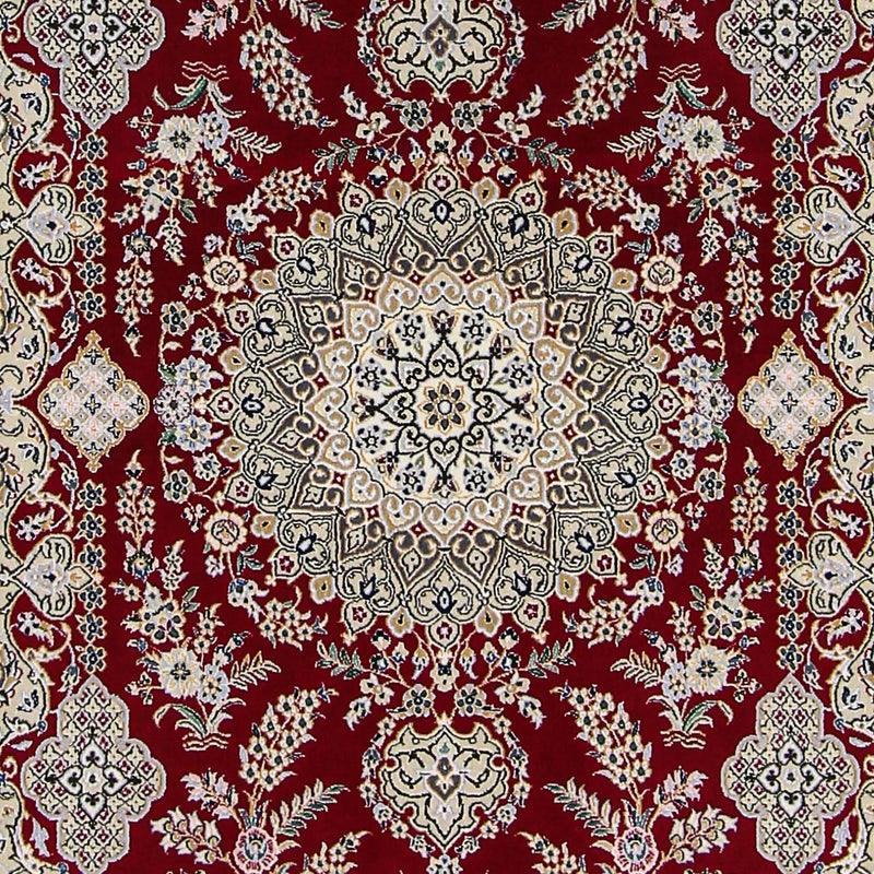 Alfombra Persa - Nain - Prima - 197 x 128 cm - rojo oscuro