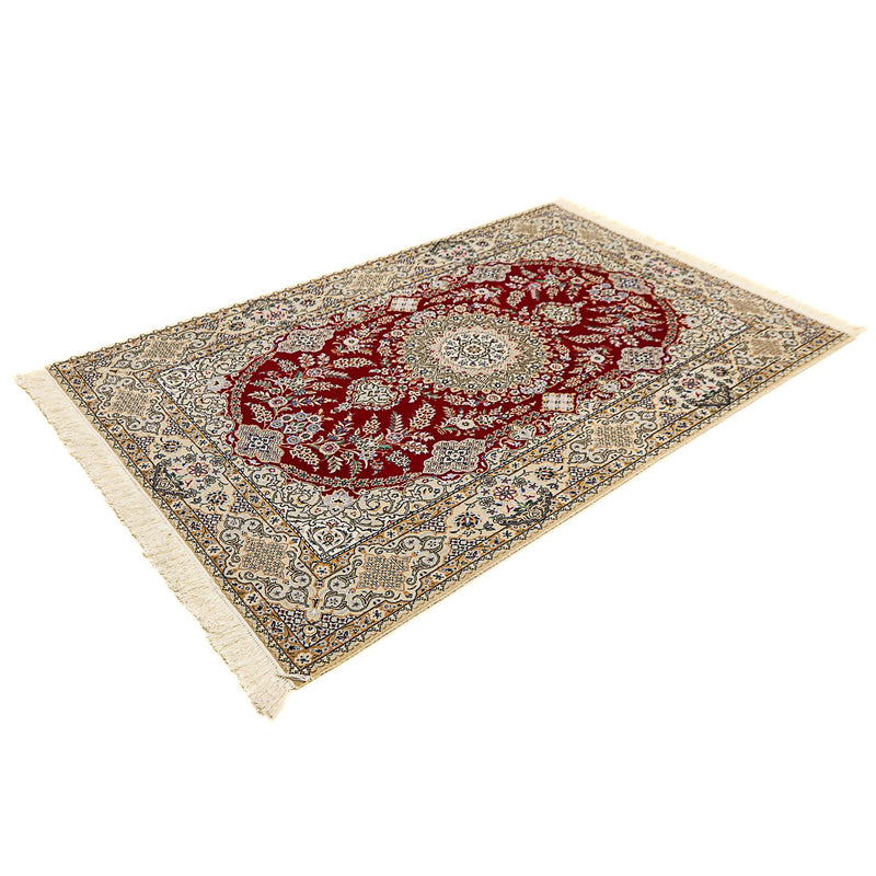 Alfombra Persa - Nain - Prima - 197 x 128 cm - rojo oscuro