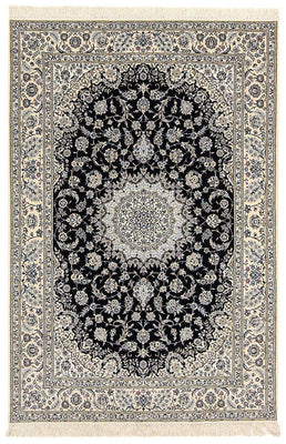 Alfombra Persa - Nain - Prima - 246 x 167 cm - azul oscuro