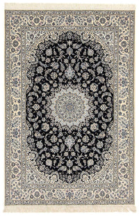 Alfombra Persa - Nain - Prima - 246 x 167 cm - azul oscuro