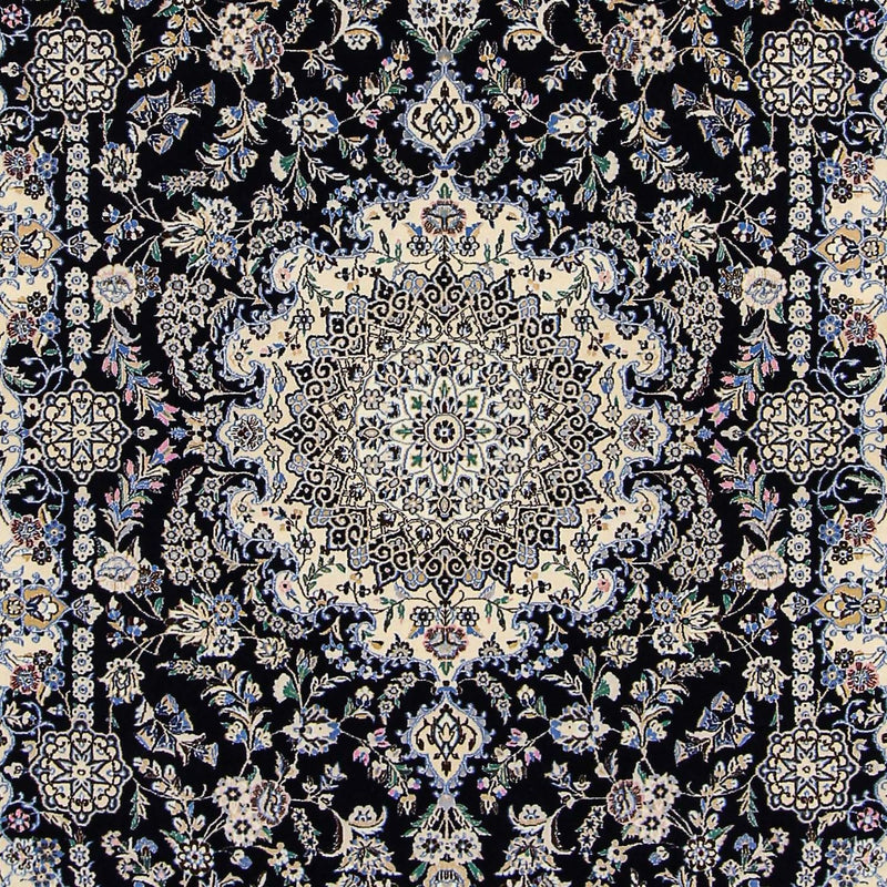 Alfombra Persa - Nain - Prima - 246 x 162 cm - azul oscuro