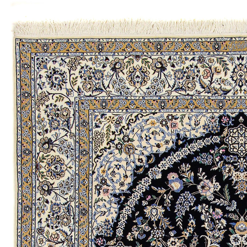 Alfombra Persa - Nain - Prima - 246 x 162 cm - azul oscuro